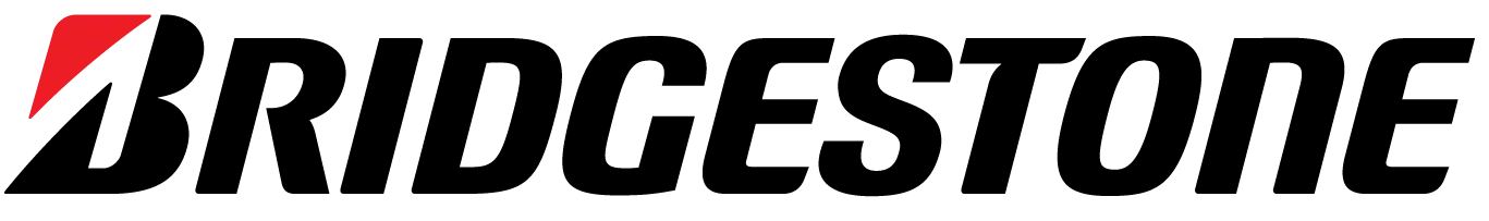 Bridgestone logo in black and red on a white background