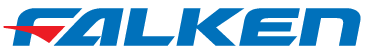 FALKEN logo in blue and red on a white background
