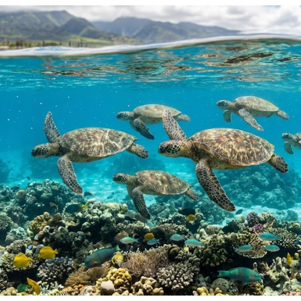 where to see turtles in Maui
