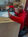 Keith working on an appliance
