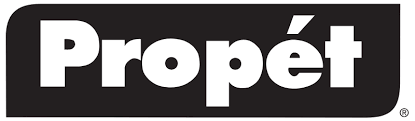 Propét logo in bold white letters on a black background