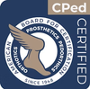 CPed certification badge with winged foot logo on blue background and the word “CERTIFIED” at right