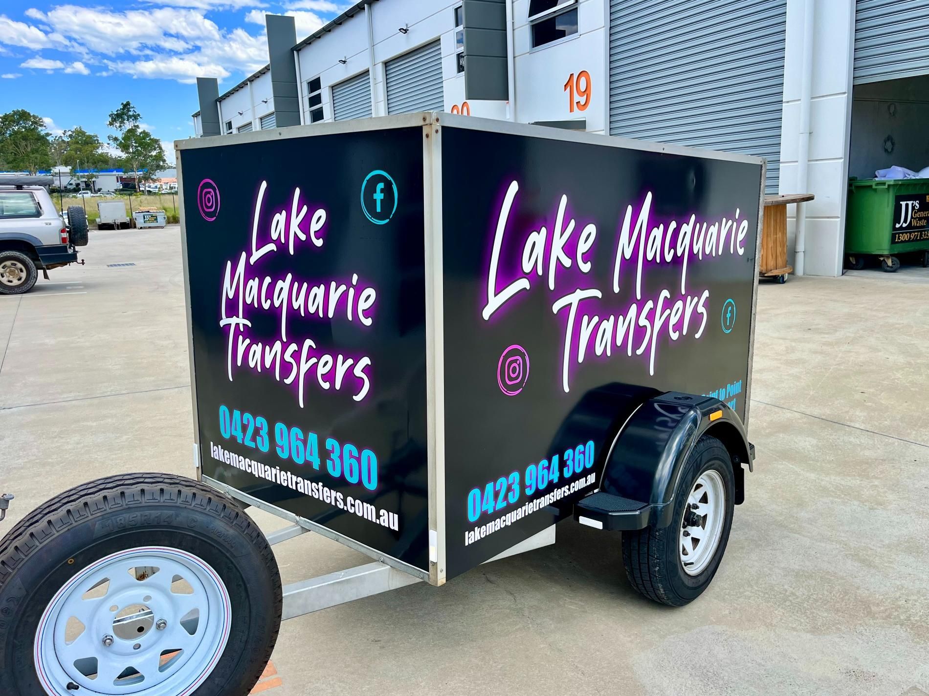 Black trailer with