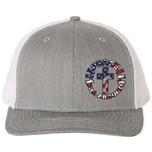Peace All Around Richardson 112 Trucker Hat -- Heather Grey