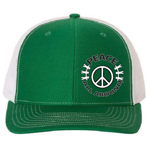 Peace All Around PacFlex Trucker Hat – Kelly Green/White