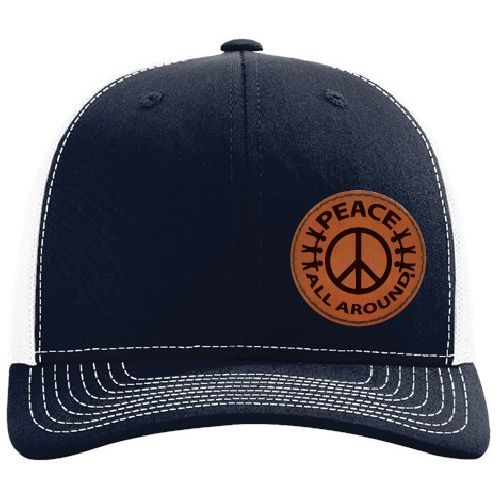 Peace All Around Richardson 112 Trucker Hat -- Navy/White