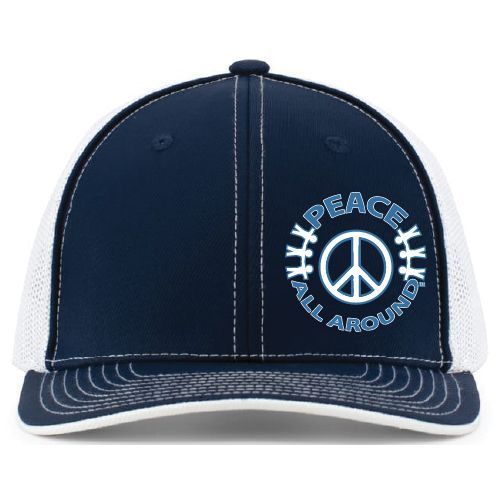 Peace All Around PacFlex Trucker Hat –Navy/White
