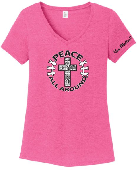Peace All Around women's cross t-shirt