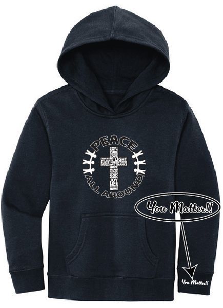 Peace All Around Youth Cross “YOU MATTER!!” Hoodie -- Navy