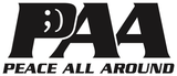 PAA logo with a smiley face and the words “Peace All Around” in black text