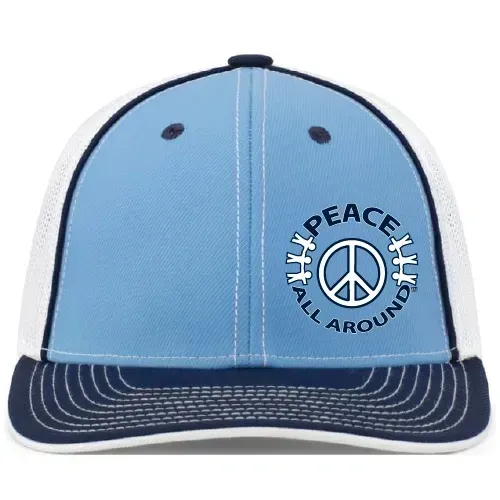 Peace All Around PacFlex Trucker Hat –Blue/White/Navy