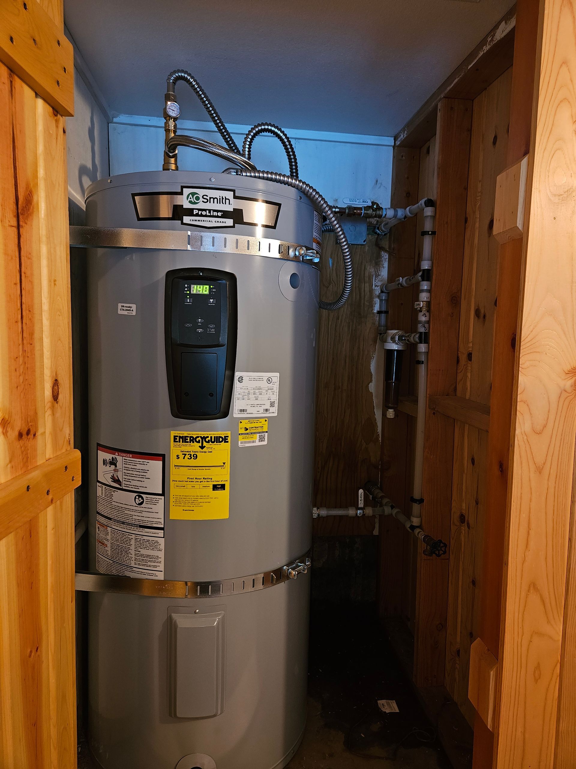 Water Heater Installation in Closet