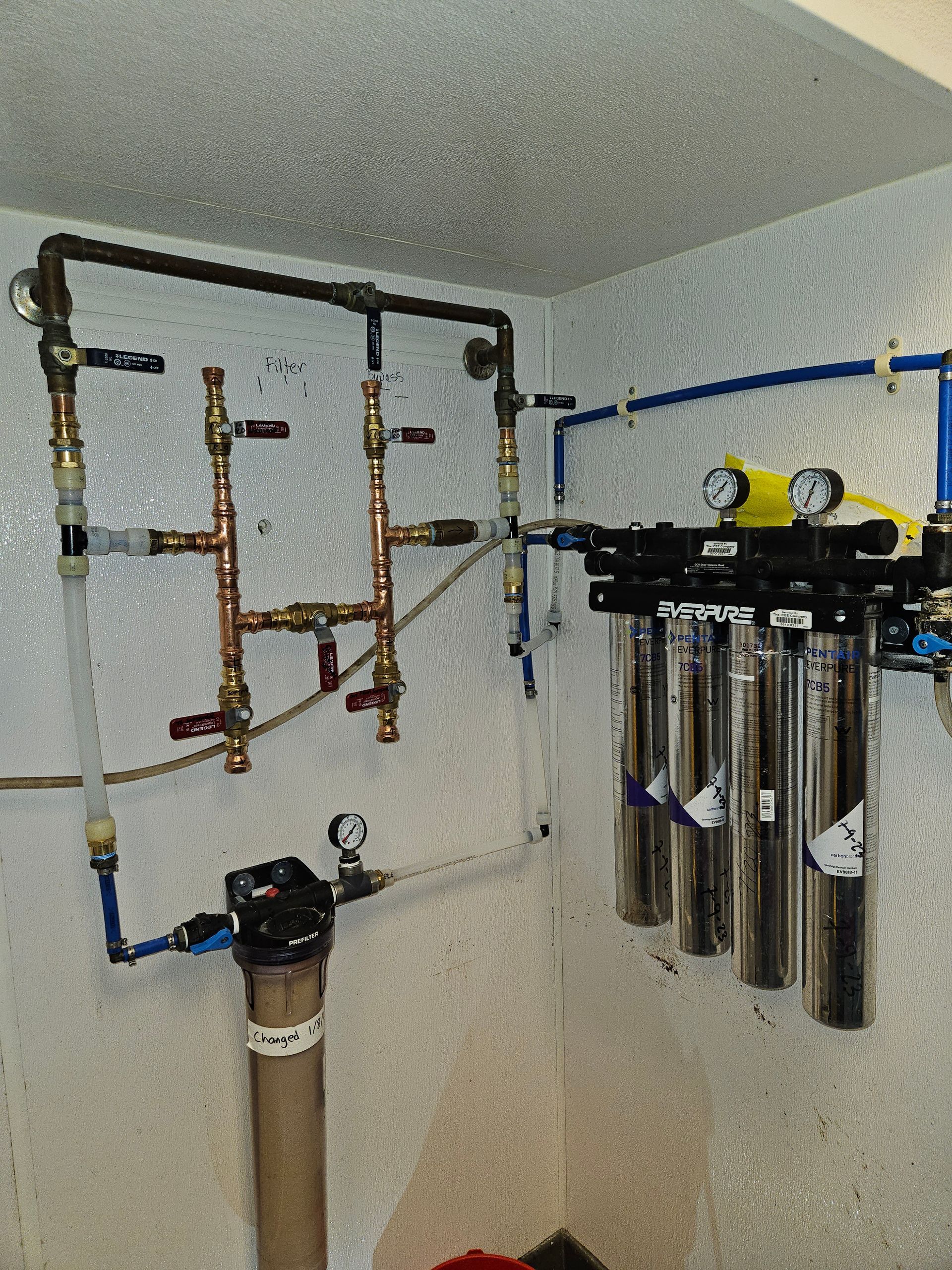 Water Filter and Bypass Valve System