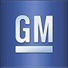 The gm logo is on a blue background.
