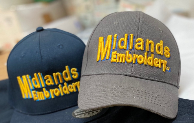 Midlands Embroidery Embroidered 3D Caps