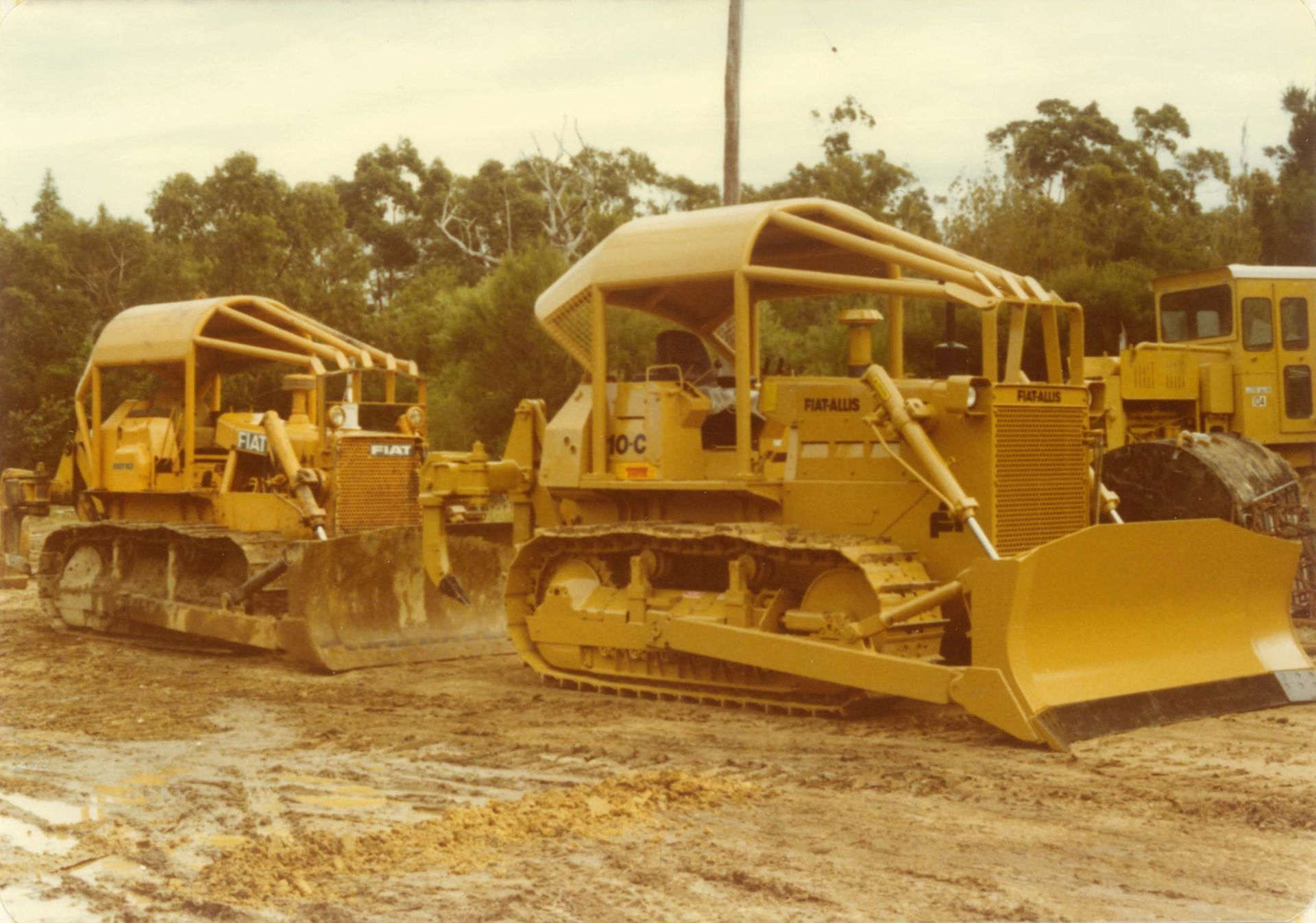 An Old School Image Of Two Flat Dozers — J & M Bashforth & Sons In Brunswick Heads, NSW