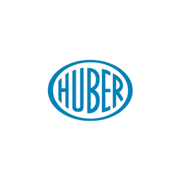 Blue Huber logo inside an oval outline on a white background