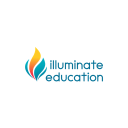 Illuminate Education logo with teal and orange flame icon and blue text on white background