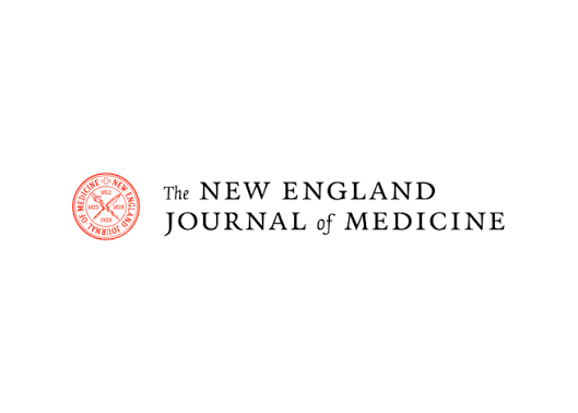 The New England Journal of Medicine logo with red seal and black text on a white background
