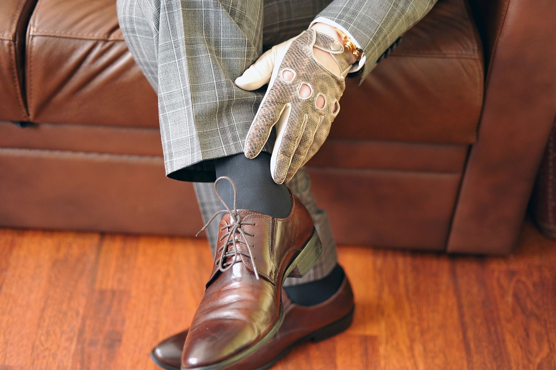 guanti uomo beige 2