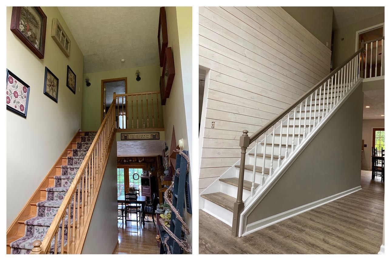 Interior painting and shiplap walls by obringer's painting and remodeling