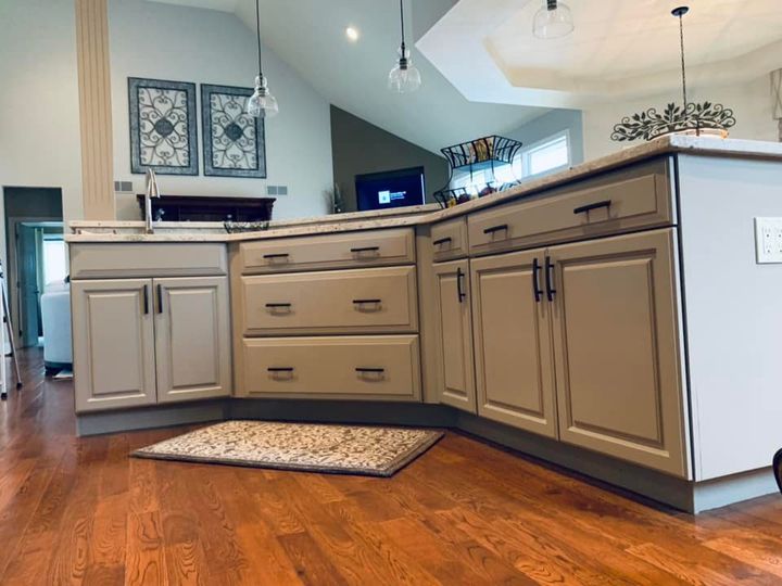 cabinet refinishing project