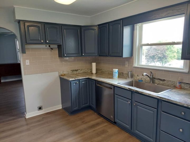 cabinet refinishing project