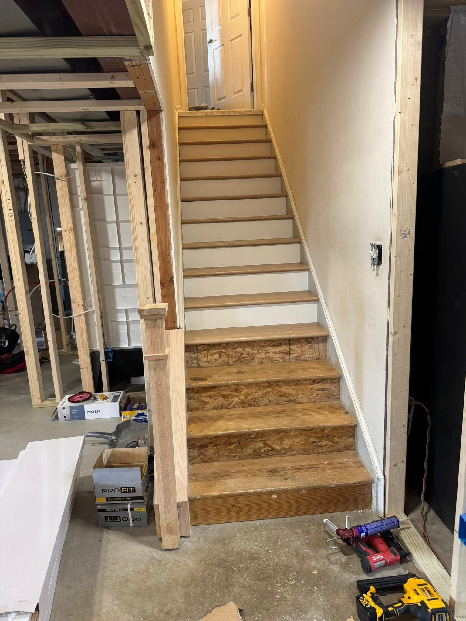 stairway, and walls as part of a home remodel by Obringer's Painting & Remodeling