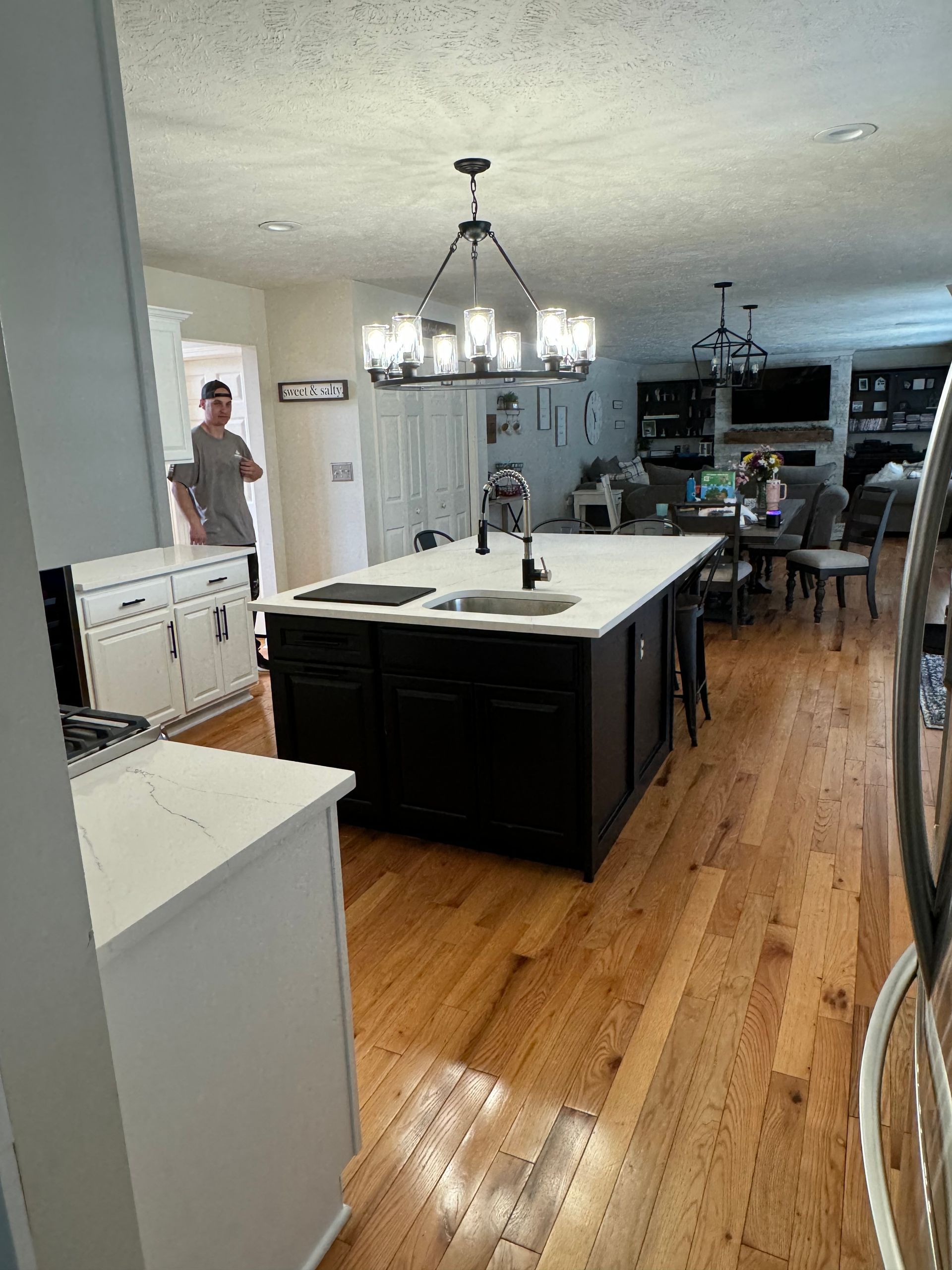 man standing in a new kitchen by Obringer's