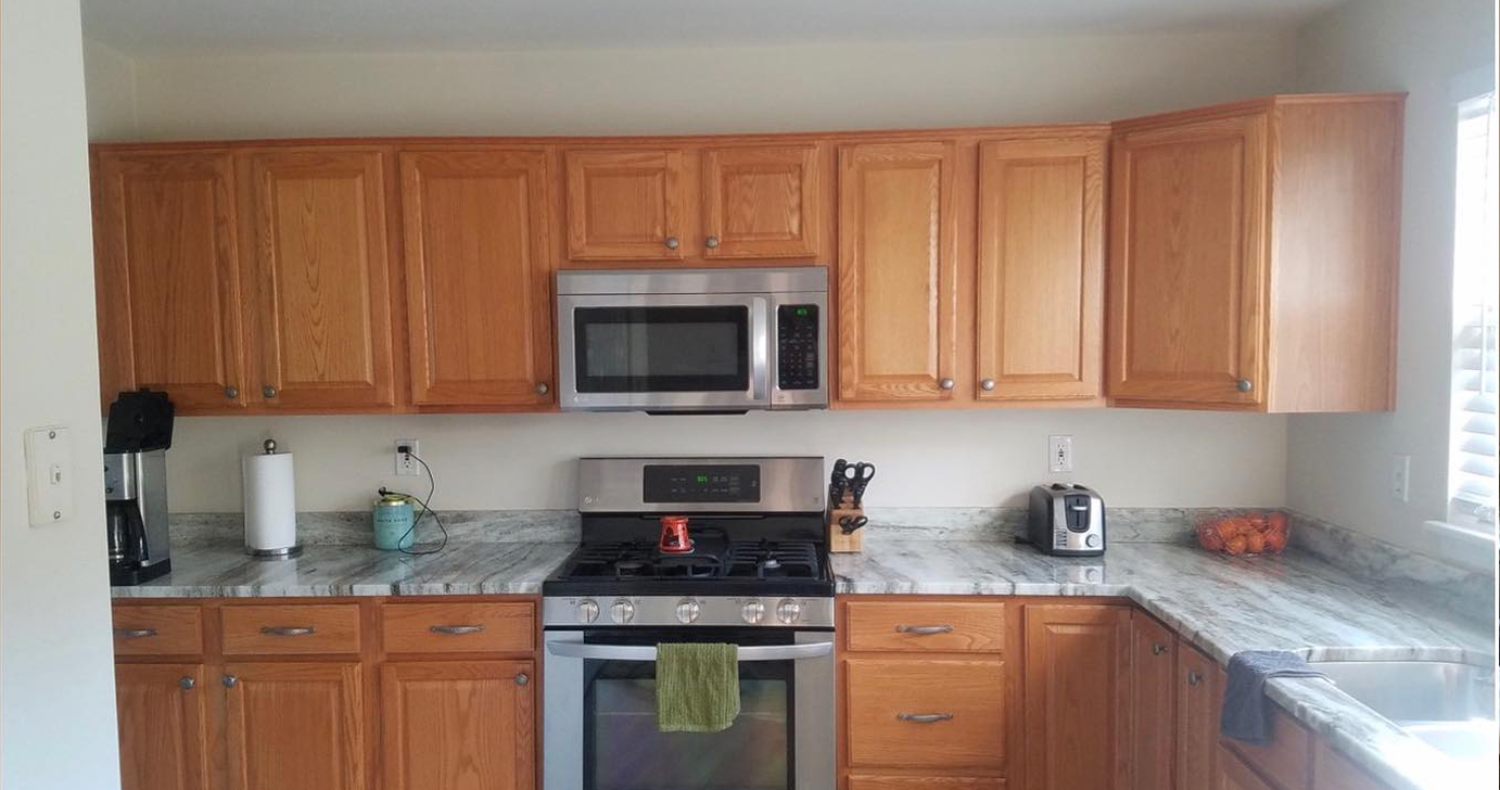 before cabinet refinishing angle 2