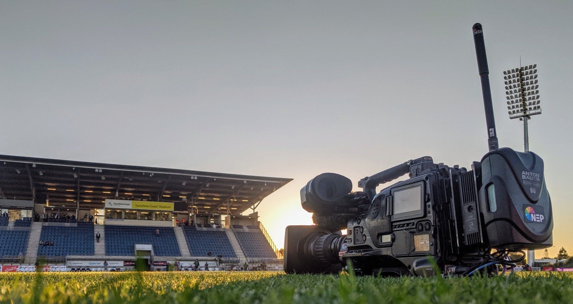 Video camera on sports field