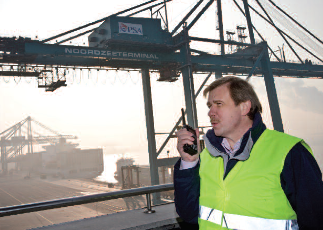 Construction Worker Two-Way Radio