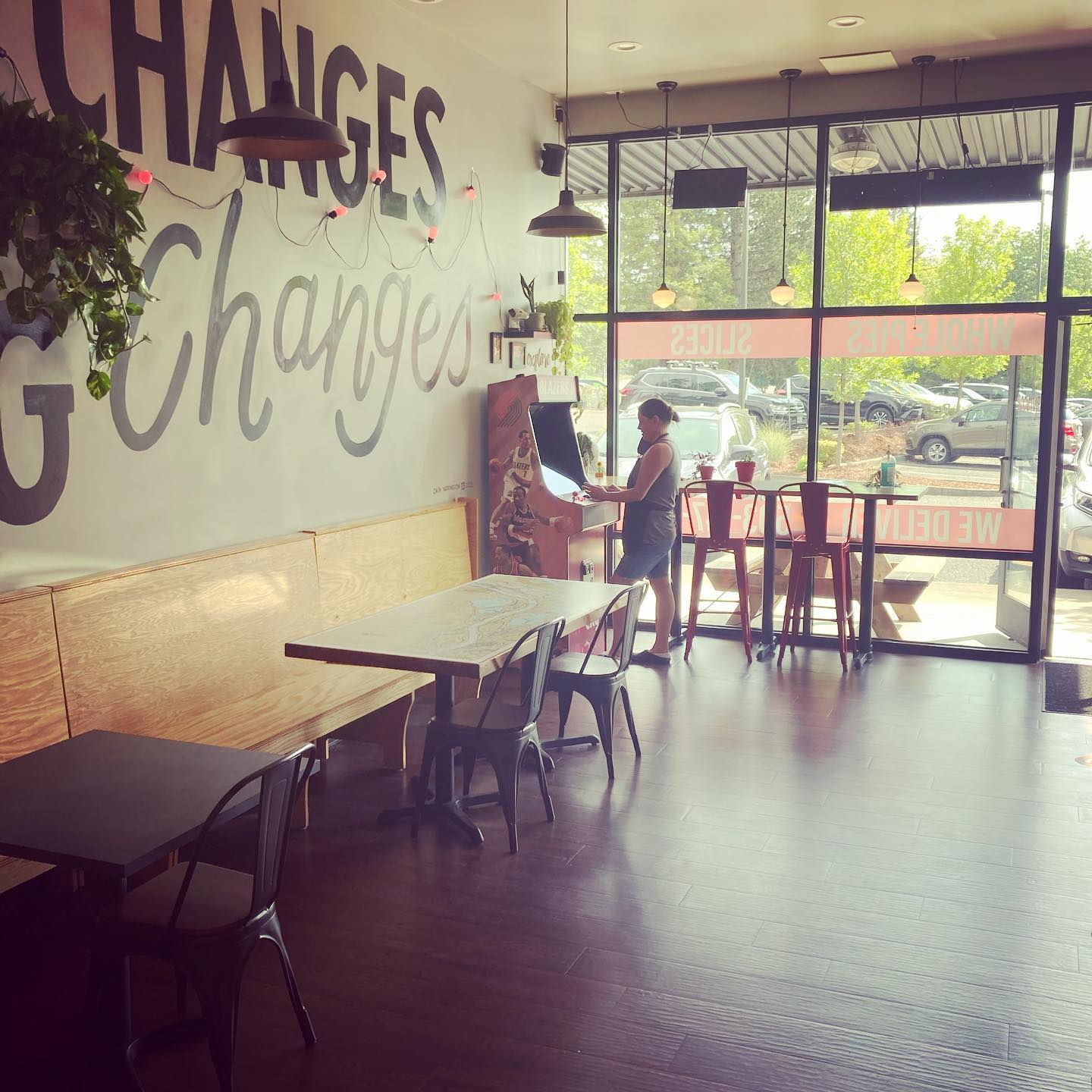 Society Pie Beaverton sitting area.