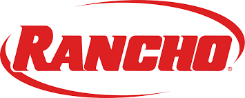 A red rancho lift kits logo on a white background