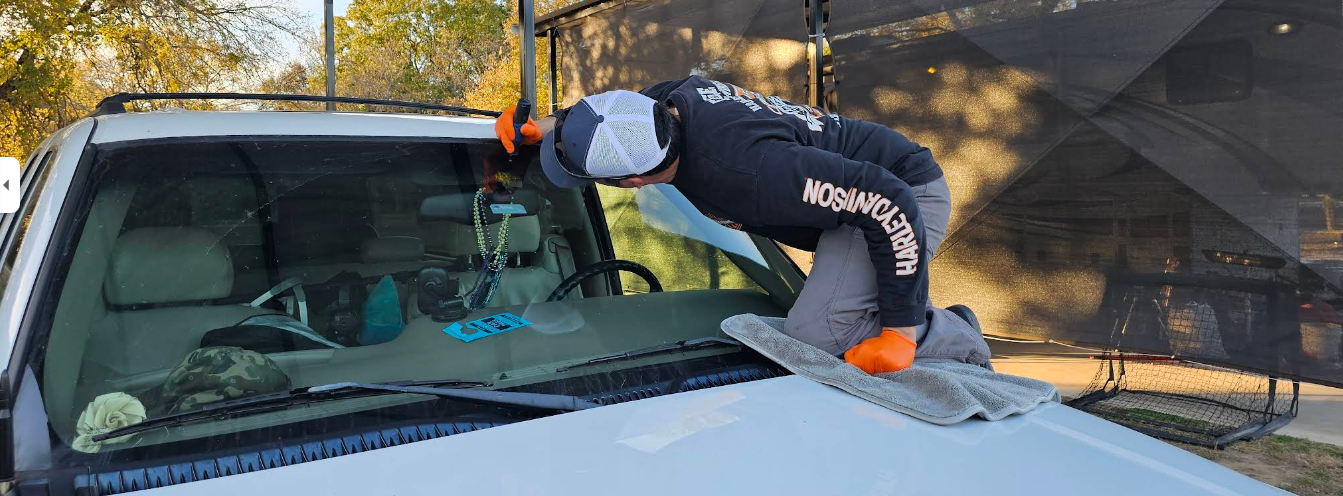 RV windshield repair near Waco, TX
