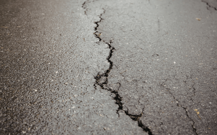 cracked asphalt