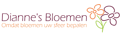 Een logo voor dianne's bloemen met een bloem erop