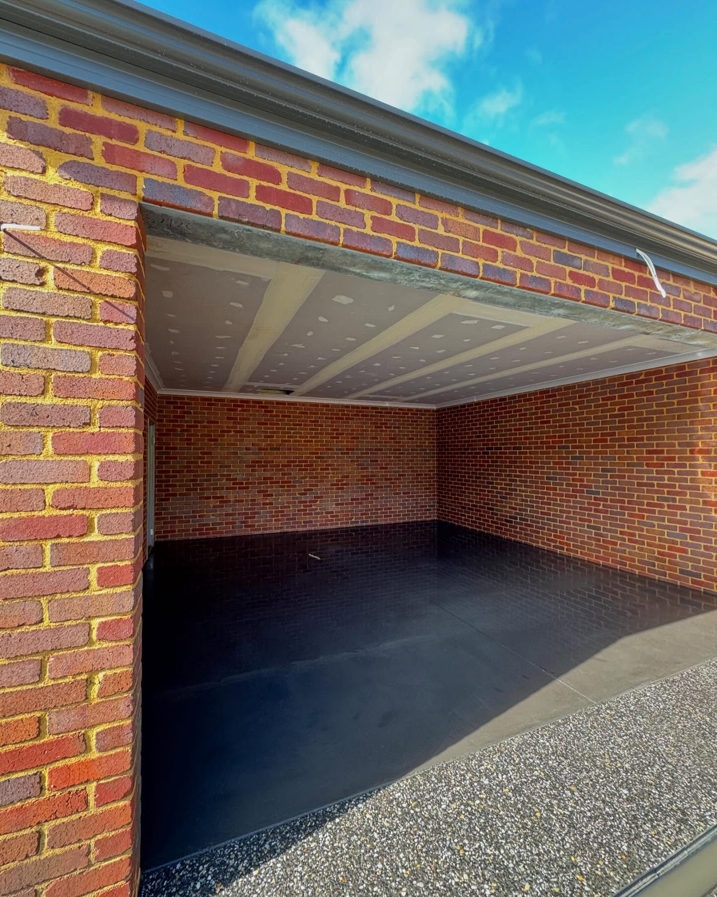 400m2 exposed aggregate driveway garage slab and alfresco.