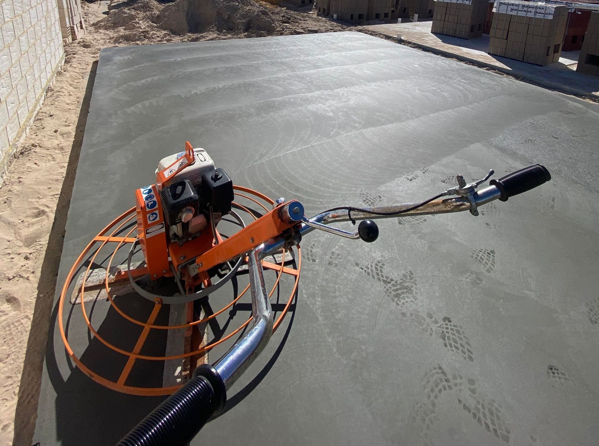 Grey Concrete Shed Pad in Perth