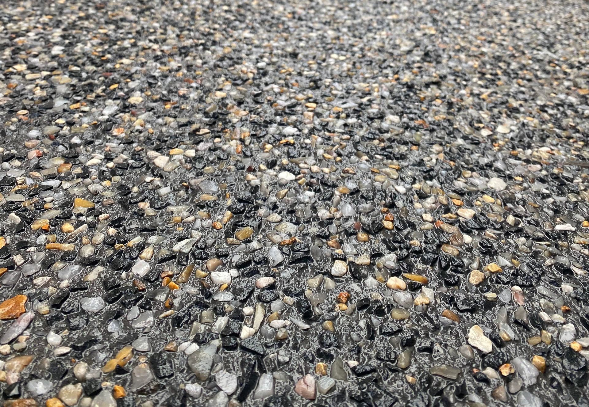 Charcoal concrete exposed aggregate