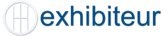 The word exhibiteur is written in blue on a white background