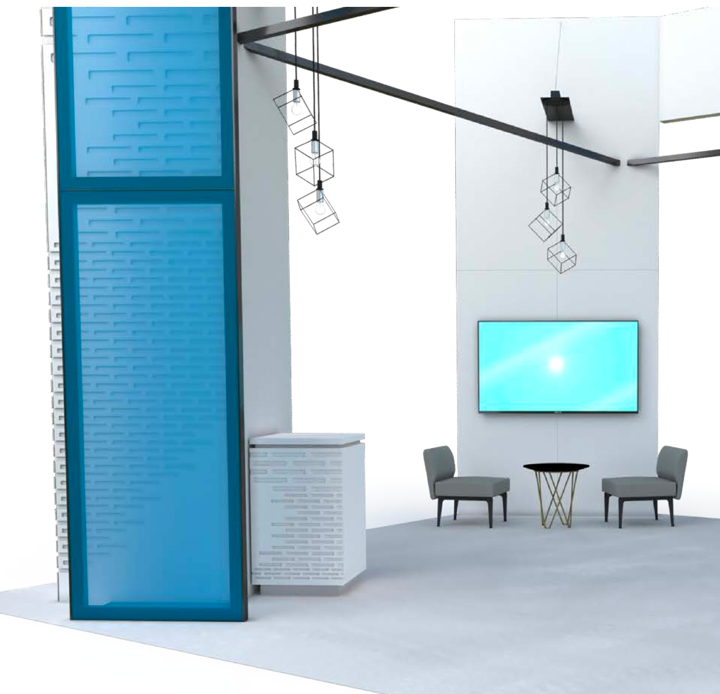 Trade Show Booth with Accent Lights