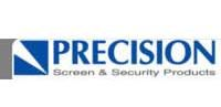 Precision Screen & Security Products logo in blue and gray on white background