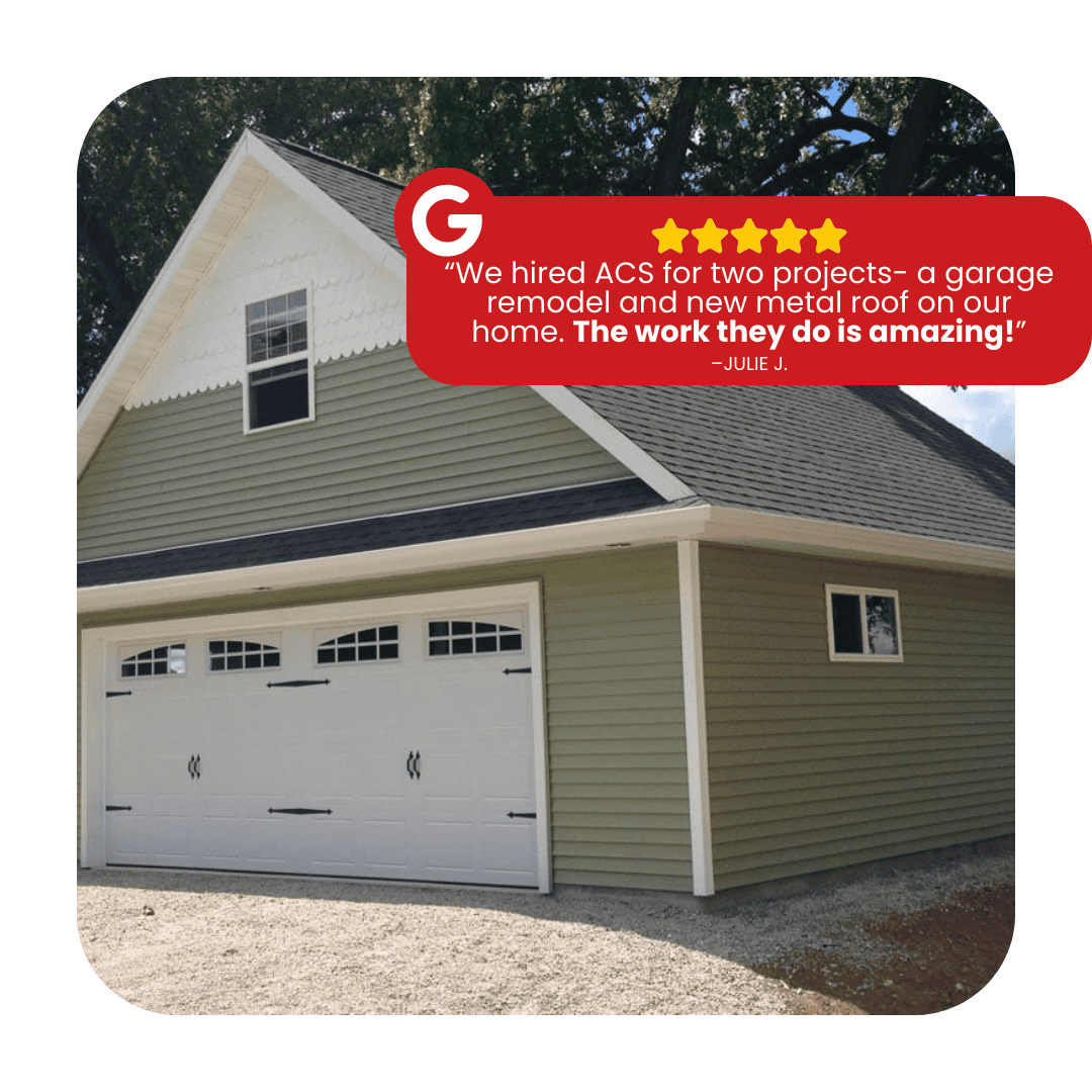 custom garage building in appleton wisconsin
