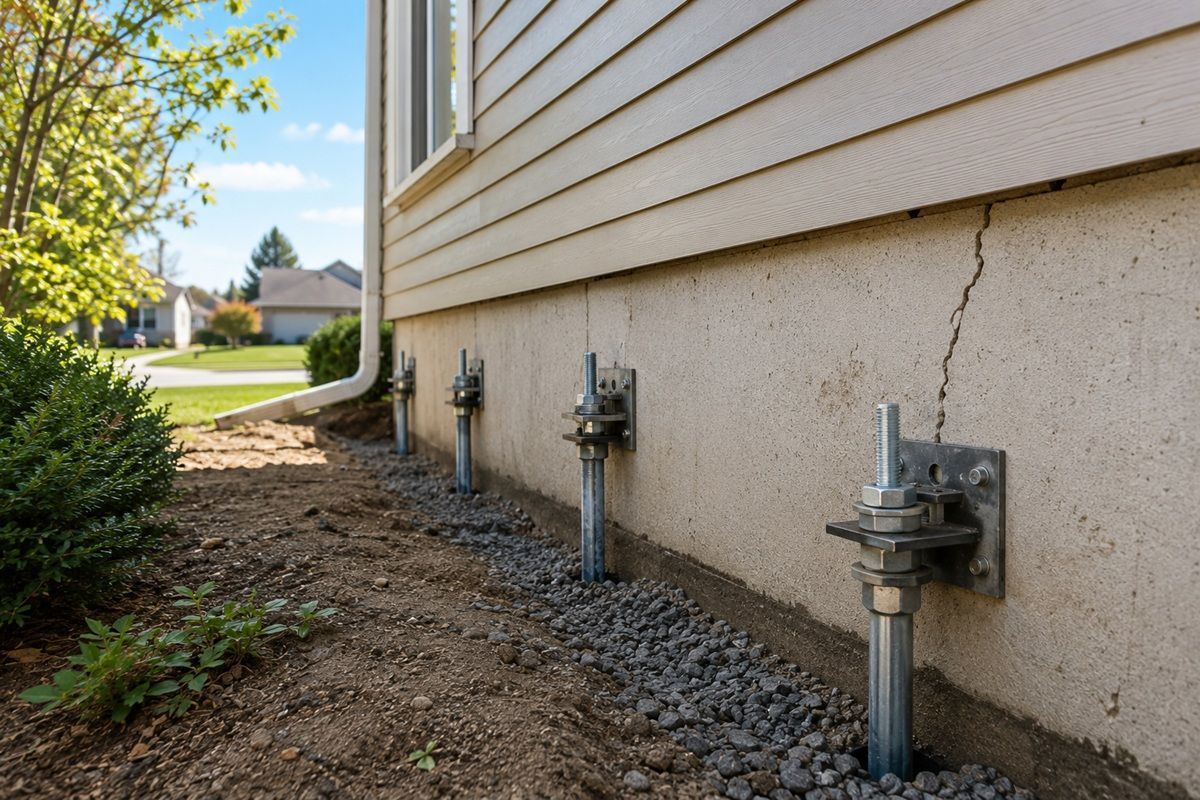 Foundation repair crew installing structural support systems in Tulare, CA