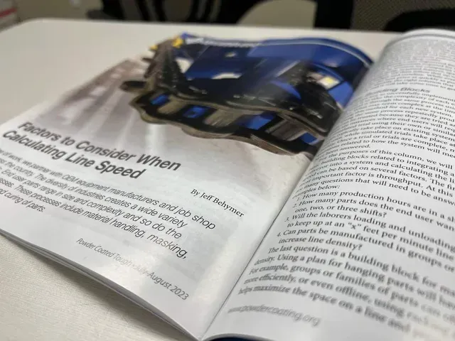 line speed factors for paint system published in magazine