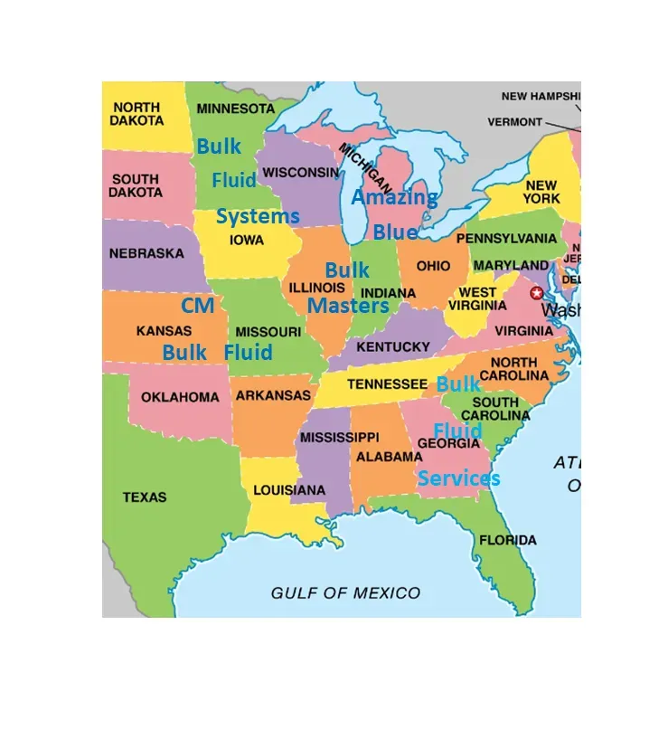 A map of the united states showing the gulf of mexico
