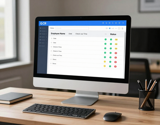 Software di gestione presenze su monitor da ufficio
