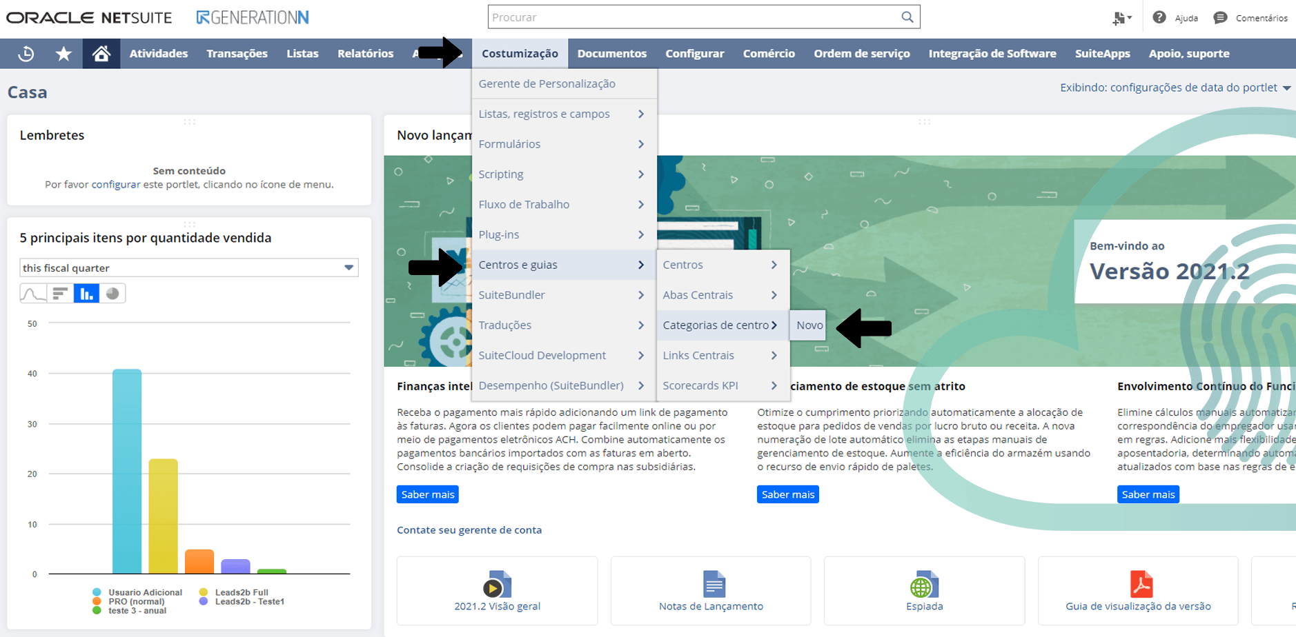Como criar menus no NetSuite - Mundo NetSuite