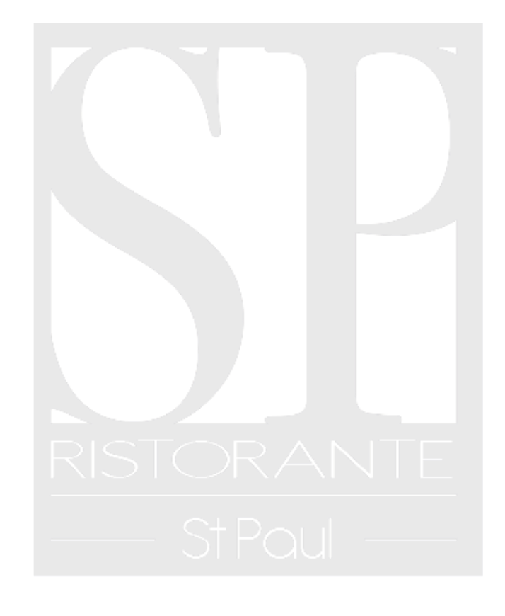 Logo du Ristorante St Paul : initiales « SP » en caractères gras blancs, avec « RISTORANTE » et « St Paul » en dessous.